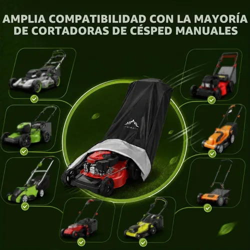 Vista 7 de Himal Outdoors Funda para cortacésped, poliéster 600D resistente al agua, protección UV, ajuste universal con cordón y funda de almacenamiento