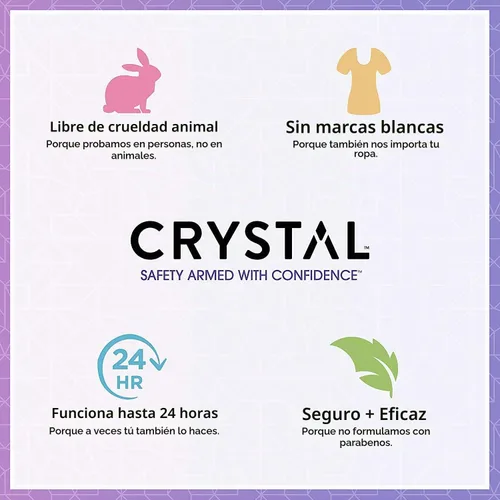 Vista 3 de CRYSTAL - Desodorante mineral Roll-On, lavanda y té blanco, 2.25 onzas (paquete de 5) SG_B002F8I8VS_US
