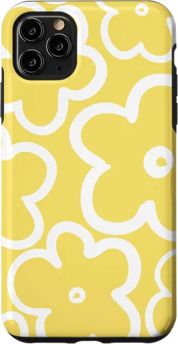Vista 13 de iPhone 16 Cute Flower Pattern Wildflower Lemon Yellow and White Floral Case