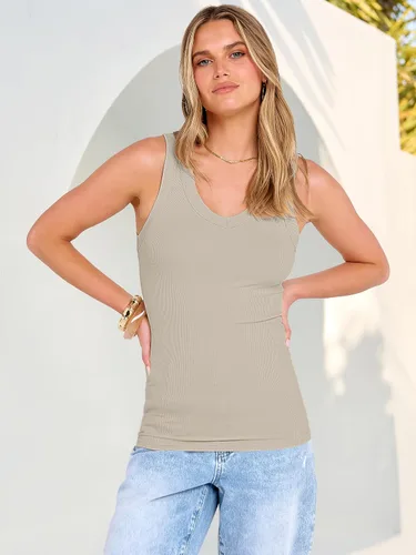 Vista 6 de ANRABESS Tank Tops for Women V Neck Summer Sleeveless Ribbed Knit Soft Stretchy Slim Fit Basic Tee Tanks, Casual Cute Work Going Out Outfits, Fall