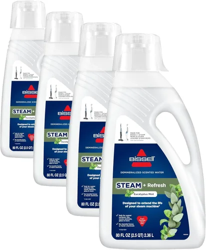 Vista 13 de Bissell agua desmineralizada para trapeador a vapor con aroma de eucalipto y menta, 946 ml, 1392, BLANCO