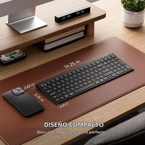 Vista 6 de iClever BK10 SE - Teclado Bluetooth para Mac, teclado delgado de tamaño Negro