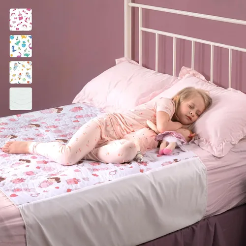 Vista 8 de IMPROVIA® Almohadillas para orinar para niños, impermeables, reutilizables, lavables, absorbentes, antideslizantes, diseño de dinosaurio