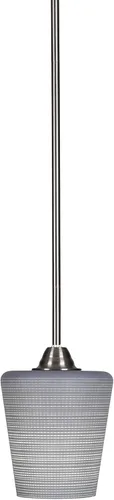 Vista 118 de Toltec Lighting Paramount - Mini colgante de 1 luz en acabado negro mate con cristal de arte perla de 7 pulgadas y estilo negro