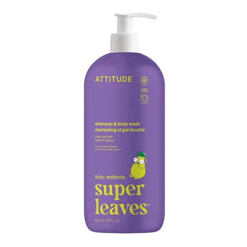 Vista 13 de ATTITUDE Champú y gel de baño para niños, limpiador de cabello y cuerpo verificado por EWG, jabón dermatológicamente probado, productos de baño a