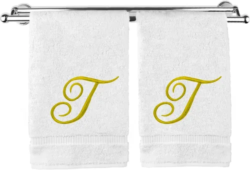 Vista 147 de Toalla de mano con monograma, regalo personalizado, 16 x 30 pulgadas, extra absorbente, 100% algodón turco, acabado de rizo suave, para baño, cocina