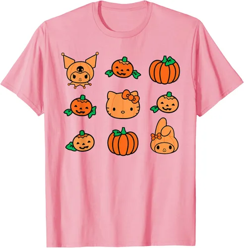 Vista 46 de Camiseta de Halloween Hello Kitty My Melody Kuromi Pumpkins