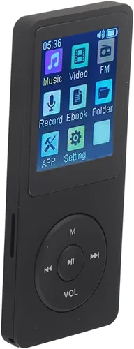 Vista 4 de Reproductor MP4 portátil 1.8 I LCD reproductor de música multimedia con accesorios Reproductor de música digital negro ultrafino para S Port Sm