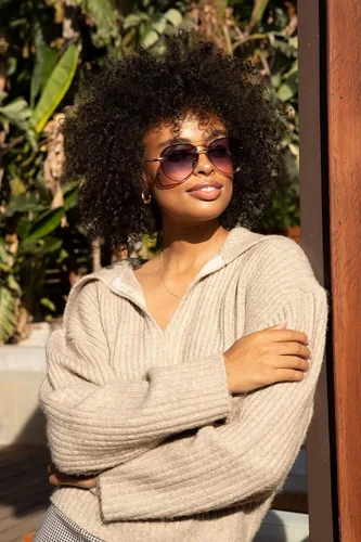 Vista 2 de DIFF Lentes Lenox de diseñador de gran tamaño para mujer, 100% UVAUVB, PARENT