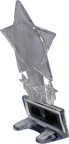 Vista 2 de Express Medals Paquete de 5 trofeos de gimnasia femeninos de acrílico personalizados, premios de campeón, premios, trofeos de regalo, 5 unidades, D22