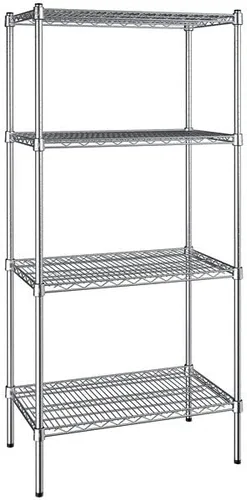 Vista 342 de Kit de 4 estantes de epoxi verde NSF de 21 x 72 pulgadas con postes de 86 pulgadas, estantería de almacenamiento resistente, kit de estantería
