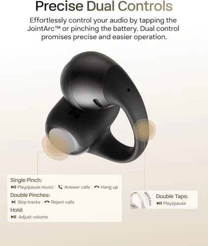 Vista 9 de SHOKZ OpenDots 2 - Auriculares con clip de oreja abierta, color negro