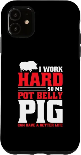 Vista 5 de iPhone 15 Pot Bellied Pig Owner Peluche Animal Toy Pot Belly Pig Lover Case