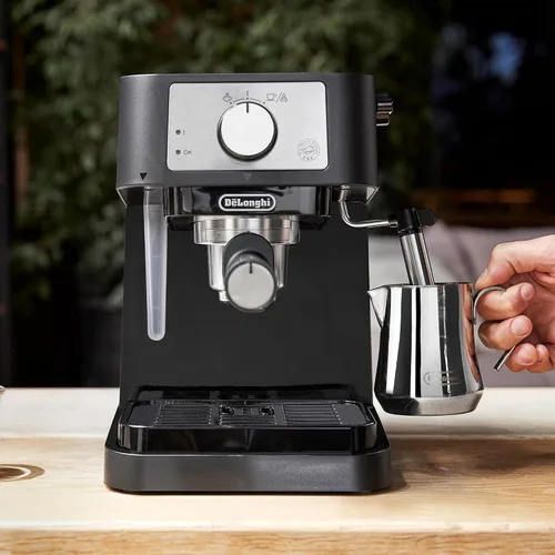Vista 7 de De'Longhi Stilosa - Máquina compacta de café expreso, espumador de leche