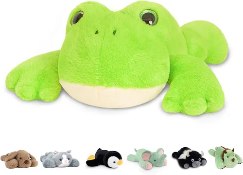 Vista 16 de Niuniu Daddy Animales de peluche con peso de ajolote azul de 24 pulgadas 5 libras para niños, adultos, niñas, niños, juguete de peluche gigante