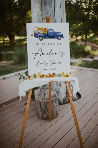 Vista 10 de Letrero de bienvenida personalizado para baby shower de barbacoa – Bun in the Oven Baby Shower Welcome – Cartel de baby shower – Decoración de baby