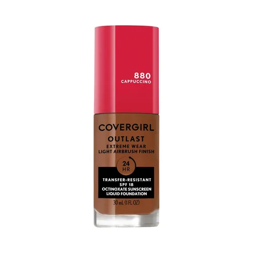Vista 11 de Covergirl Outlast Extreme Wear Base líquida 3 en 1 de cobertura completa, protector solar SPF 18, beige pulido, 1 onza líquida