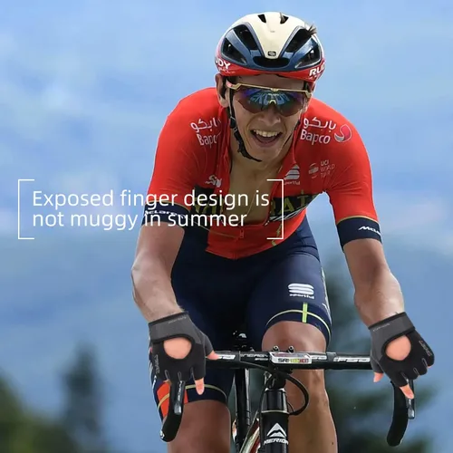 Vista 7 de Guantes de bicicleta para hombre, guantes de ciclismo, guantes de bicicleta para hombre, guantes de bicicleta de montaña, guantes de ciclismo