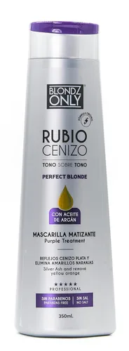 Vista 10 de Mascarilla tonificante púrpura para el cabello, elimina el cobrizo, neutraliza los tonos amarillos y naranjas, Rubio Marfil Rubio Rubio Perla