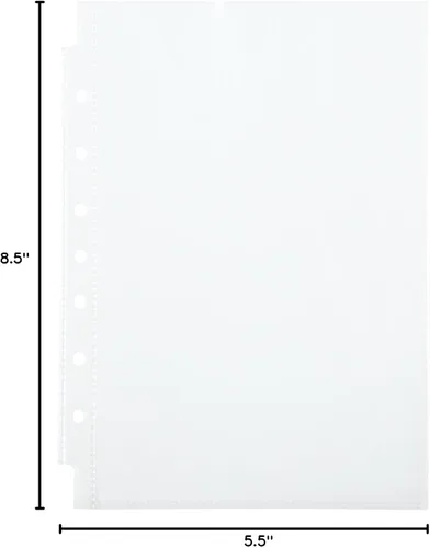 Vista 3 de Wilson Jones Top-Loading Mini protectores de hojas, 5.5 x 8.5 pulgadas, transparentes, paquete de 15 (W21516)