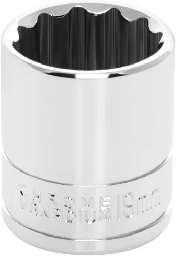 Vista 10 de Performance Tool W38812 Enchufe de 12 puntas, unidad de 3/8 de pulgada, 12 mm Chrome vanadium steel. Polished nickel chrome finish. Designed to