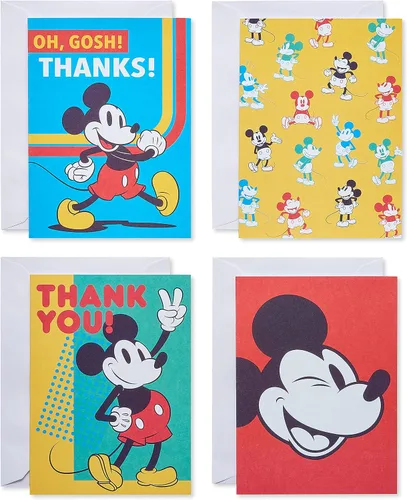 Vista 9 de American Greetings Paquete de tarjetas de lujo de Disney para todas las ocasiones con sobres, Mickey Mouse (32 unidades)