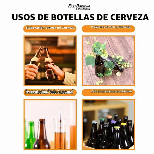Vista 7 de Suministro de botellas de cerveza Amber (pack de 24 unidades), 12 onzas, de elaboración casera, de Moster Brew