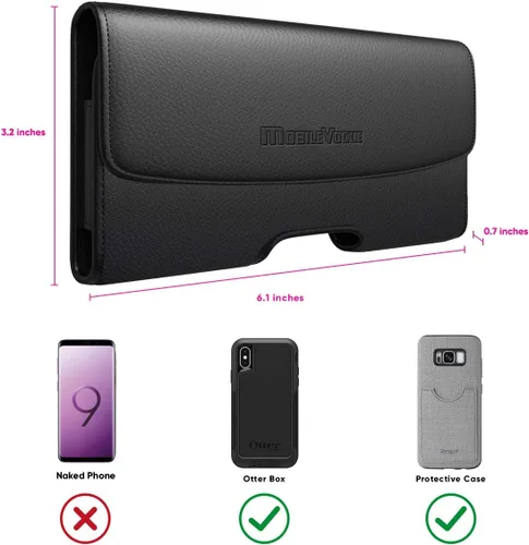 Vista 6 de Mobile Vogue by Reiko - Funda de piel ecológica de alta calidad para teléfono, compatible con iPhone/Galaxy/Stylo/Android con funda protectora