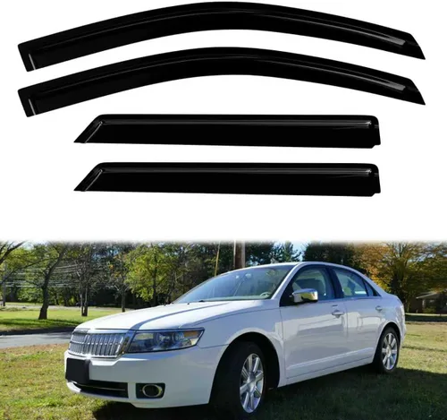 Vista 63 de 4 protectores de lluvia para Chevy Equinox 2010-2017, viseras de ventana, deflectores, parasoles, cinta de ventilación en canal hacia fuera