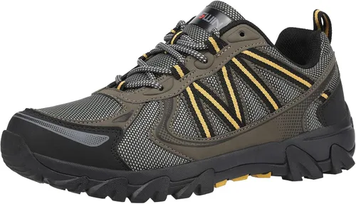 Vista 9 de LUSWIN Zapatos de senderismo para hombre, transpirables, antideslizantes, duraderos, ligeros