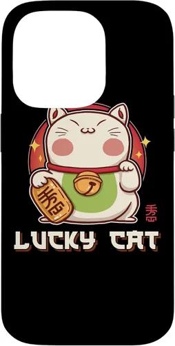 Vista 17 de Funda para iPhone 16 Maneki Neko Waving Cat Lucky Feline Lucky Kawaii Anime