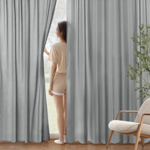 Vista 15 de MIULEE Burnt Orange Fall Semi Sheer Privacy Curtains 2 Panels 52W x 96L Naranja quemado