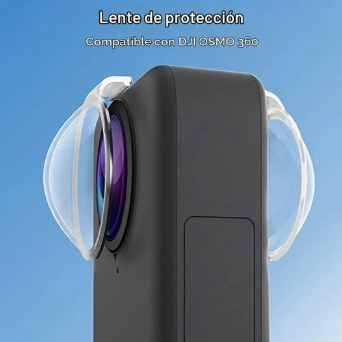 Vista 5 de Protector de lente para DJI Osmo 360, protector de lente de PC de alta transparencia, resistente a los arañazos y al polvo para lente de cámara