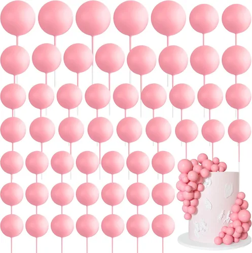 Vista 21 de 75 Piezas Decoraciones Topper de Bolas Negras para Pastel de Espuma Topper para Cupcakes Mini Globo Topper de Bolas para Pastel Picks para Negro