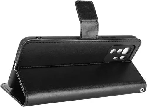 Vista 5 de Funda para Xiaomi Redmi Note 10 Pro 5G, Funda de cuero con tapa para Xiaomi Poco X3 GT/Redmi Note 10 Pro 5G Case Negro
