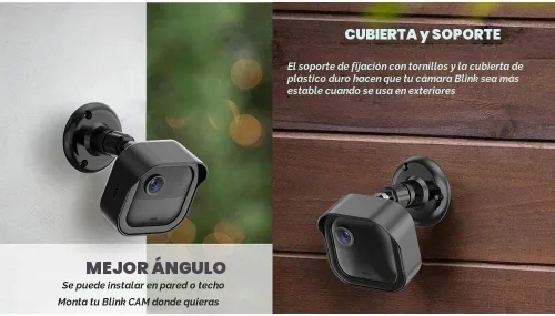 Vista 4 de Nuevo Blink - Soporte de pared para cámara para exteriores, montaje ajustable de 360° y carcasa protectora a prueba de clima con módulo Blink Sync