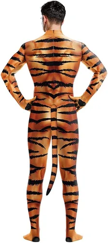 Vista 3 de Bemeiren Zentai - Body para hombre con estampado de animales, disfraz de elastano