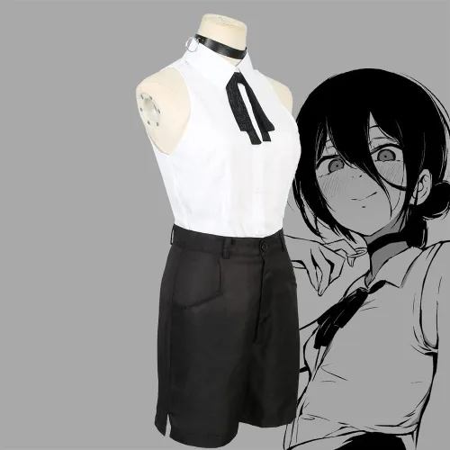 Vista 5 de Disfraz de hombre de motosierra de anime para cosplay