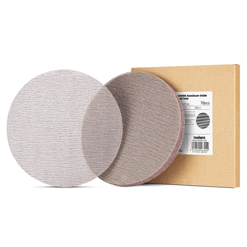 Vista 8 de Toolant - Papel de lija abrasivo de malla de 9 pulgadas, grano 80, 10 unidades Dust-Free Hook & Loop Drywall Sanding Disc, for Sanding Wood