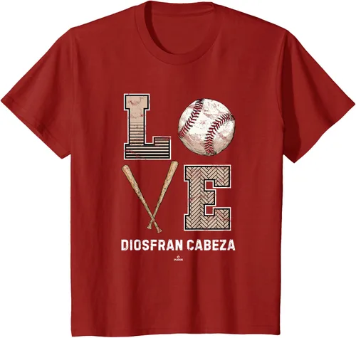 Vista 6 de Baseball Love Diosfran Cabeza Prospect Baseball Fan Gear T-Shirt
