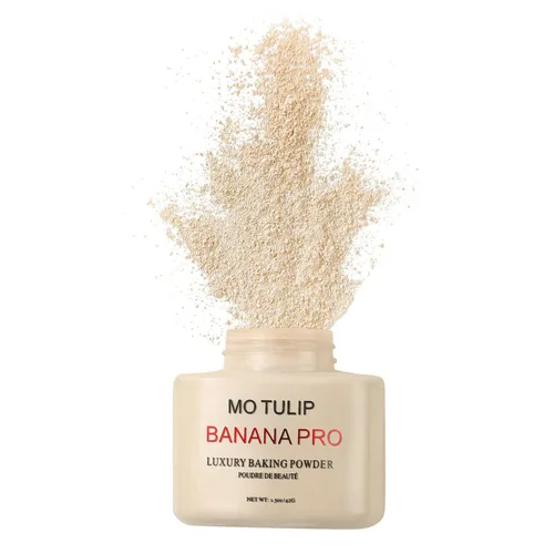 Vista 4 de MO TULIP Banana Pro - Polvo de hornear suelto, polvo fijador mate, 1.5 onzas Silky Oil-Absorbing Formula, Perfect for Under-Eye Baking