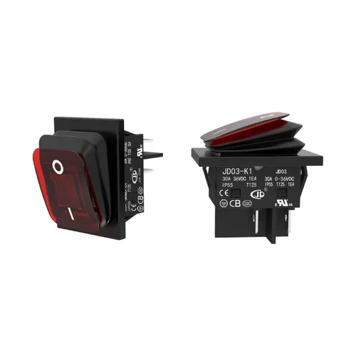 Vista 7 de lcocove JD 2 unids 30A Interruptor de alimentación 12V/24V/36V KCD4 DC Interruptor basculante de barco Interruptor de encendido/apagado 4Pins