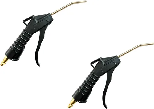 Vista 8 de SANFU Pistola de aire de codo de acero inoxidable de 4 pulgadas con enchufe de latón de 1/4 pulgadas, herramientas de aire para compresor de aire