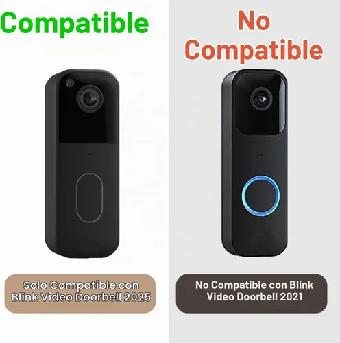 Vista 2 de Funda de silicona para timbre de video Blink de 2ª generación, protección completa y piel resistente a la intemperie con borde de absorción
