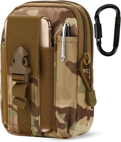 Vista 8 de Bolsa táctica de la cintura EDC Molle bolso de la cintura de la correa del teléfono bolsa de la funda bolsa de transporte para teléfono inteligente