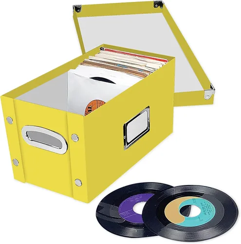 Vista 17 de Snap-N-Store Caja de almacenamiento de discos de vinilo - 12" - 1 paquete - Caja que contiene hasta 75 álbumes de vinilo - Púrpura