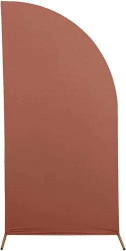 Vista 245 de Efavormart - Juego de 4 fundas de elastano beige para arco de media luna, fundas de telón de fondo Chiara de 2.5 pies a 7 pies para escenarios