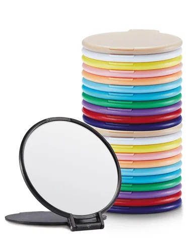 Vista 7 de Espejo compacto a granel, pequeño espejo de maquillaje para bolso, juego de 12 (12 colores)