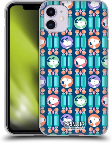 Vista 48 de Head Case Designs Snoopy Deco Dreams - Funda de gel suave con licencia oficial de Peanuts Blue Pattern compatible con Apple iPhone 7 Plus/iPhone 8