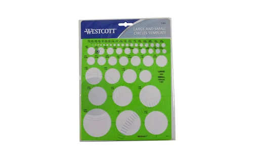 Vista 2 de Westcott LetterCraft - Plantilla para círculos grandes y pequeños (T-831)